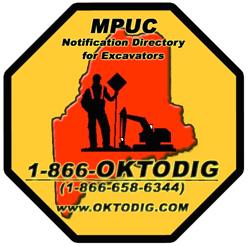 MPUC Notification directory for excavators. 1-866-OKTODIG (1-866-658-6344) www.oktodig.com