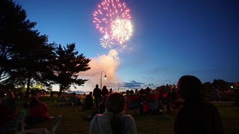 fireworks display at waterfront park.JPG